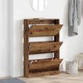 vidaXL Szafka na buty z półką Stare drewno 80 x 21 x 125,5 cm