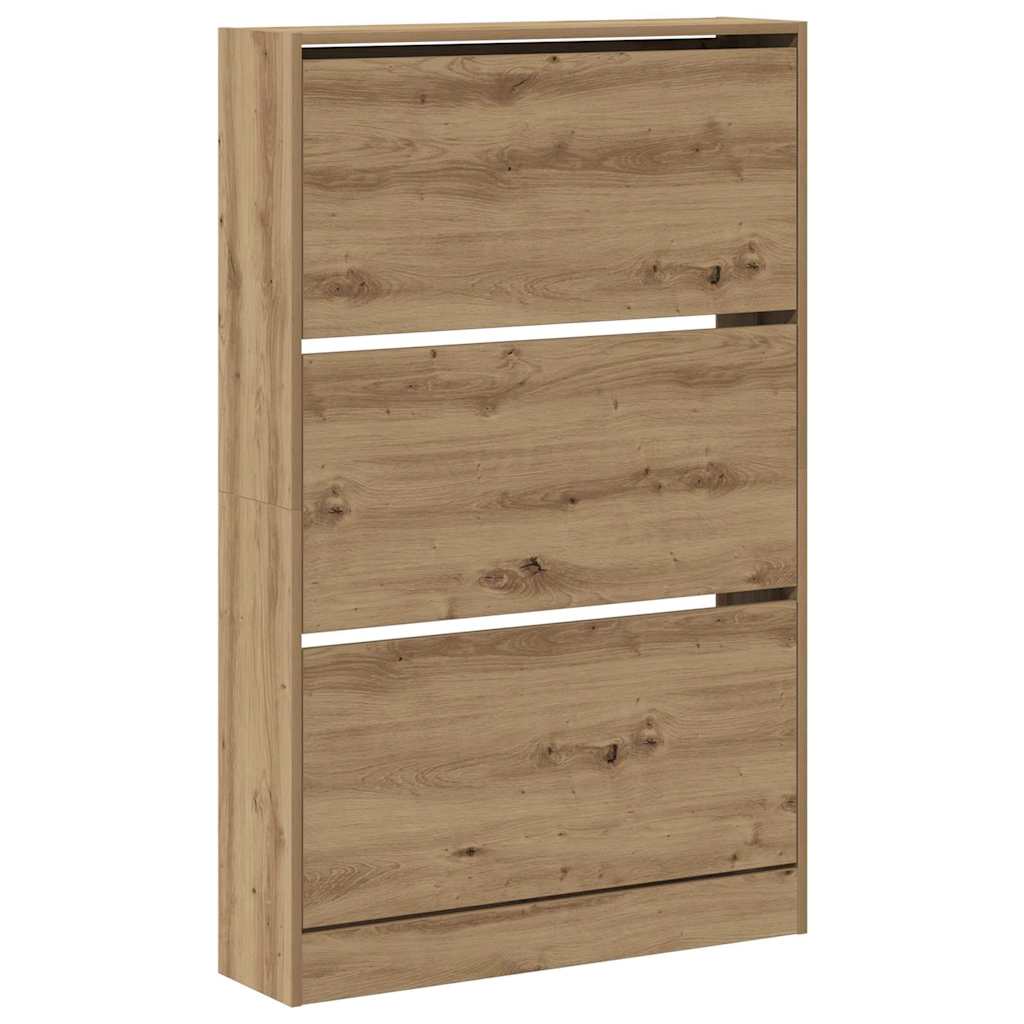vidaXL Szafka na buty z półką Dąb rzemieślniczy 80 x 21 x 125,5 cm