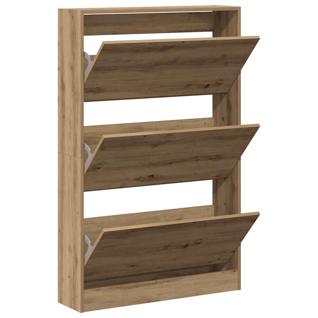 vidaXL Szafka na buty z półką Dąb rzemieślniczy 80 x 21 x 125,5 cm