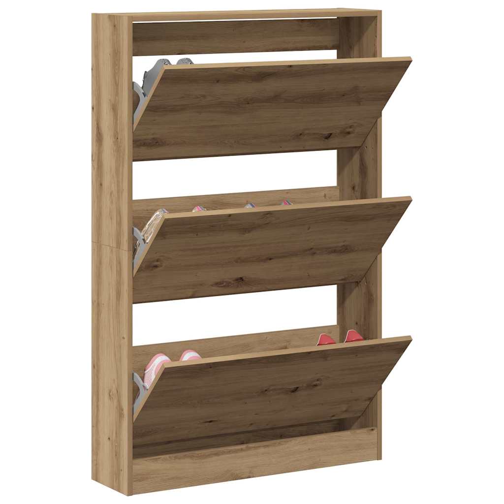 vidaXL Szafka na buty z półką Dąb rzemieślniczy 80 x 21 x 125,5 cm