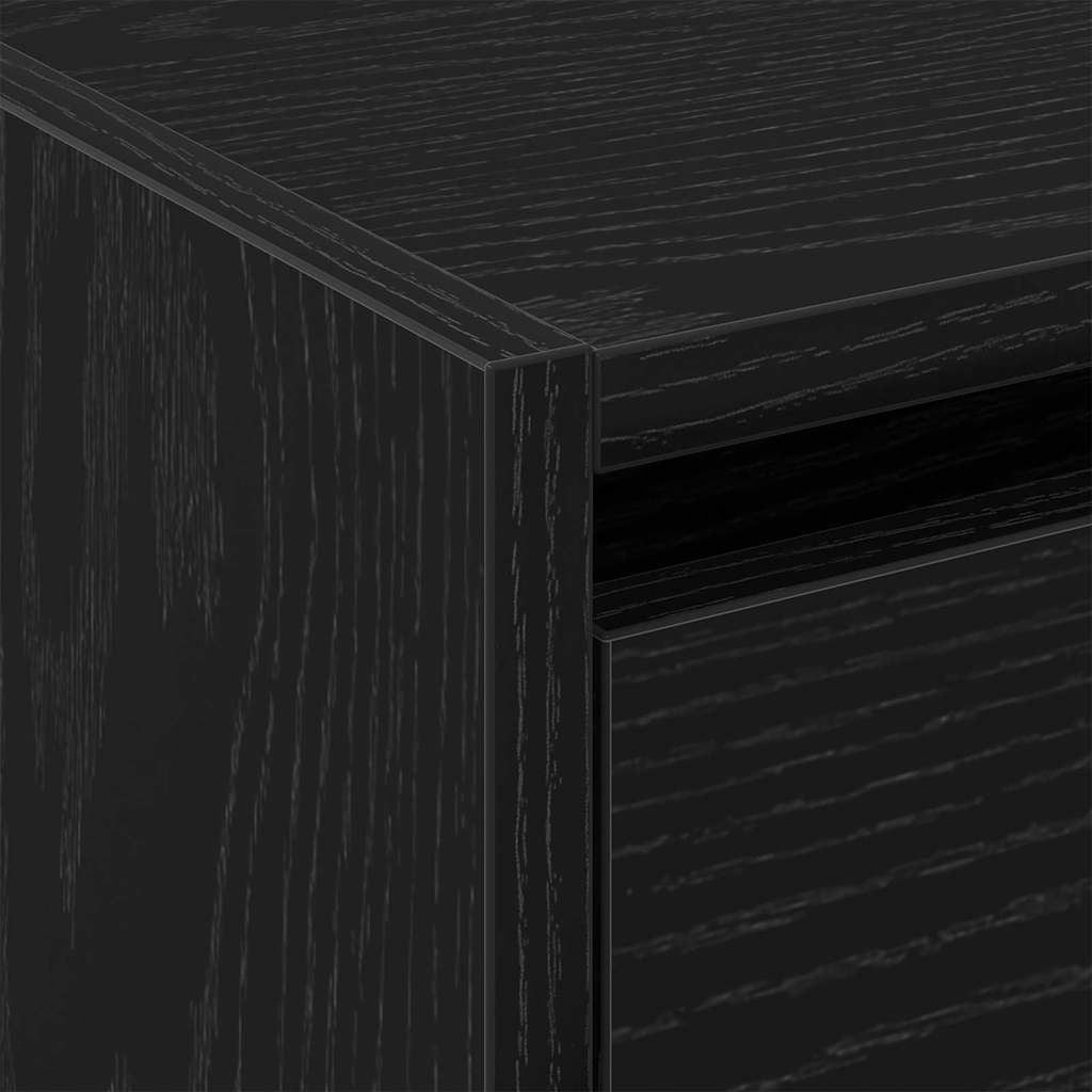 vidaXL Szafka na buty z półką z drzwiami Czarny Dąb 80 x 21 x 125,5 cm