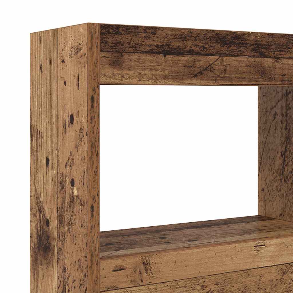 vidaXL Zagłówek Stare drewno 120 x 17 x 102 cm Materiał drewnopochodny