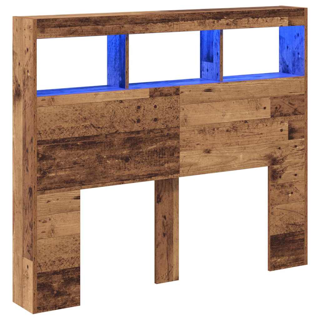 vidaXL Zagłówek Stare drewno 120 x 17 x 102 cm Materiał drewnopochodny