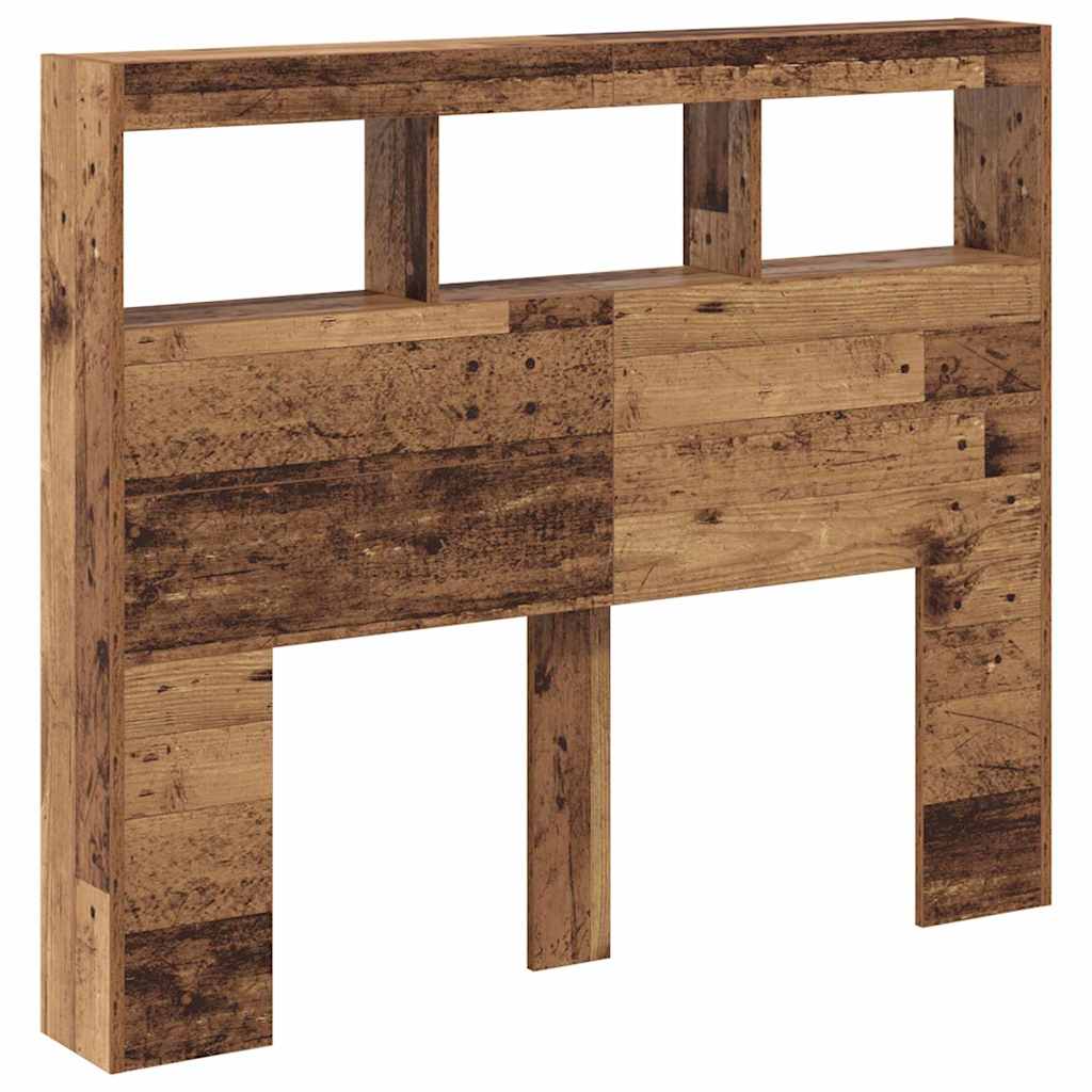 vidaXL Zagłówek Stare drewno 120 x 17 x 102 cm Materiał drewnopochodny