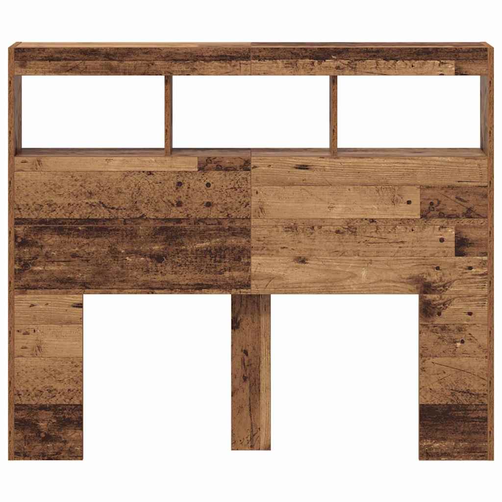 vidaXL Zagłówek Stare drewno 120 x 17 x 102 cm Materiał drewnopochodny