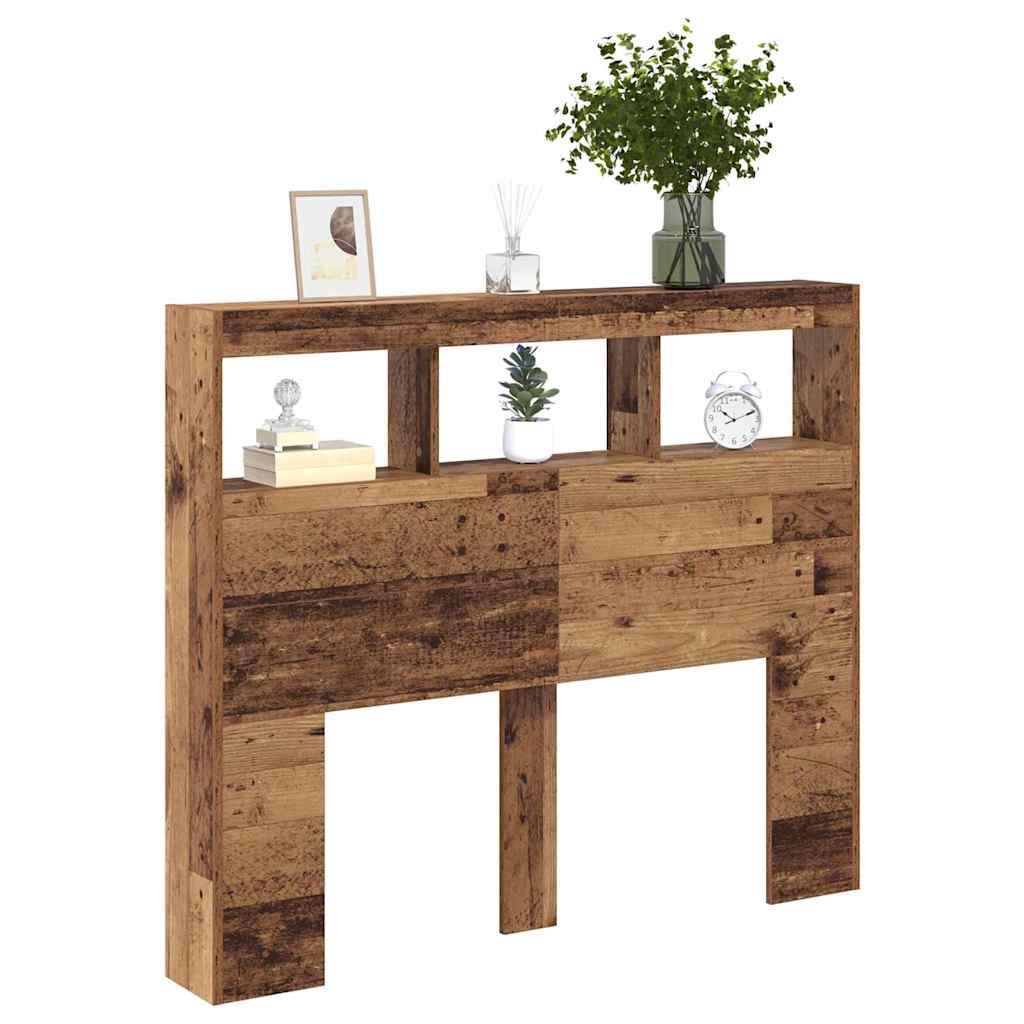vidaXL Zagłówek Stare drewno 120 x 17 x 102 cm Materiał drewnopochodny