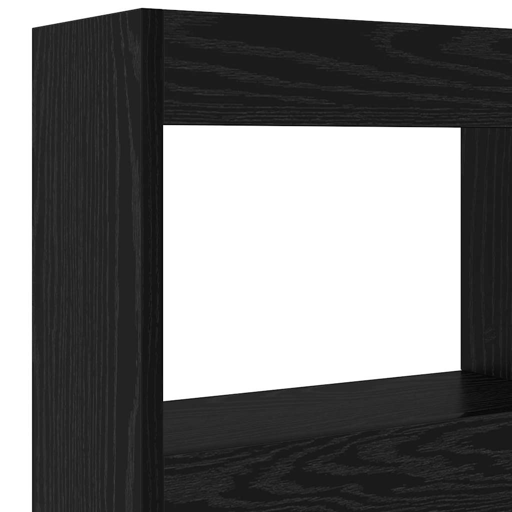 vidaXL Zagłówek Czarny Dąb 120 x 17 x 102 cm Materiał drewnopochodny