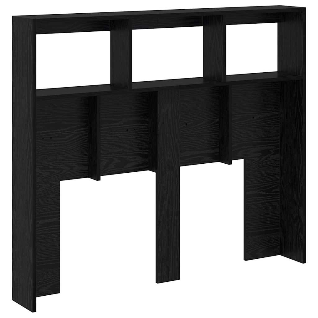 vidaXL Zagłówek Czarny Dąb 120 x 17 x 102 cm Materiał drewnopochodny