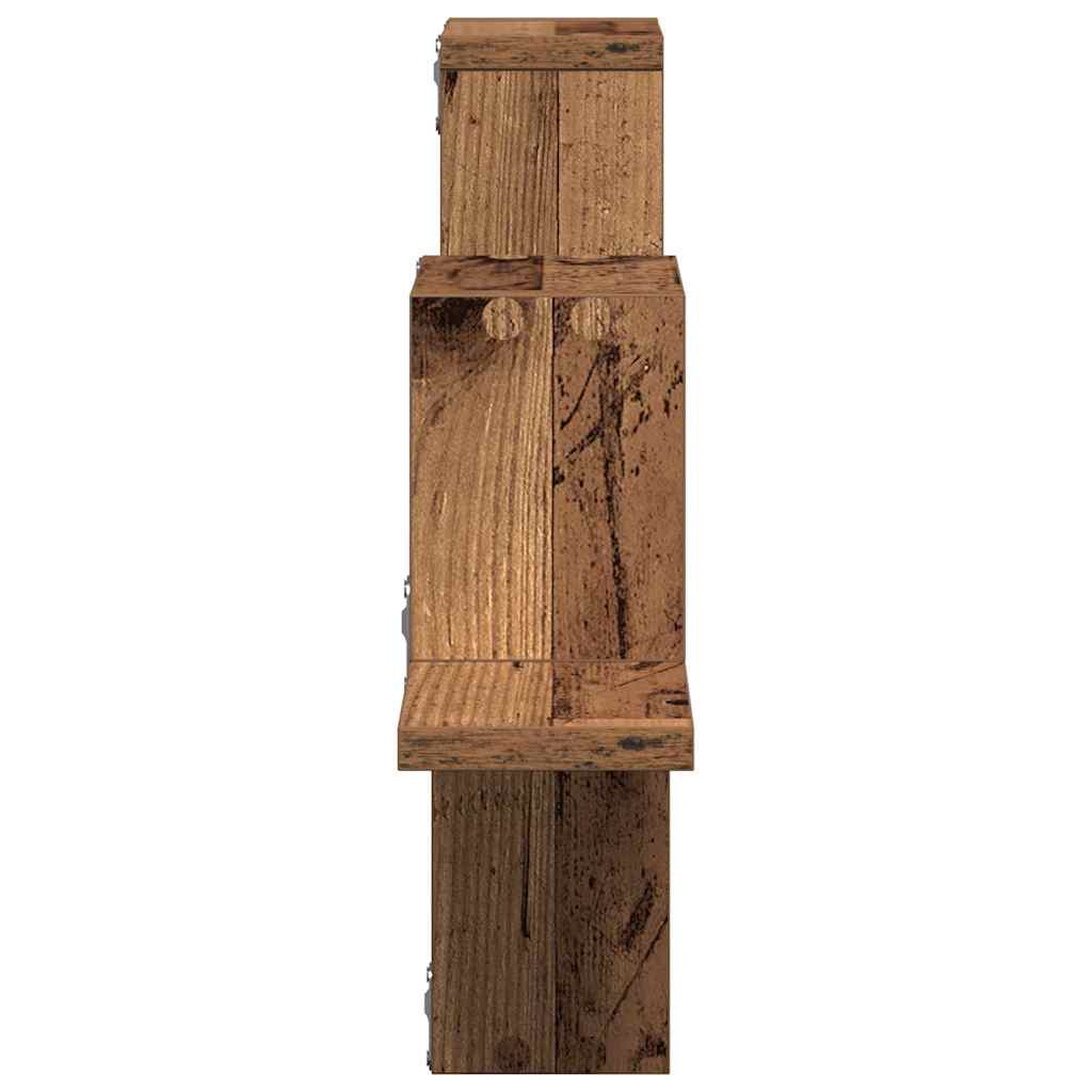 vidaXL Półka ścienna z przechowywaniem Stare drewno 104,5 x 43 x 10 cm