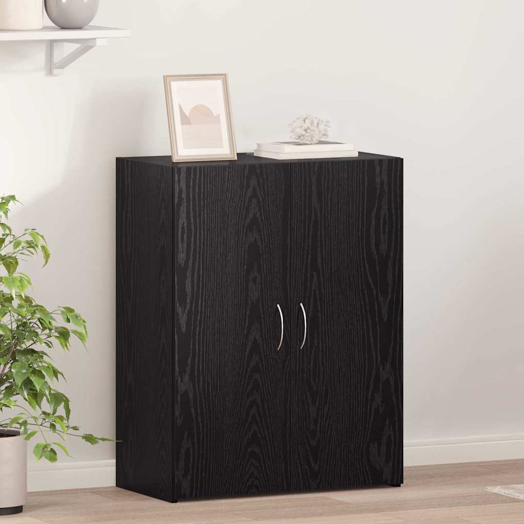 vidaXL Biurowa szafka Czarny dąb 70 x 32 x 77.5 cm Drewno inżynieryjne