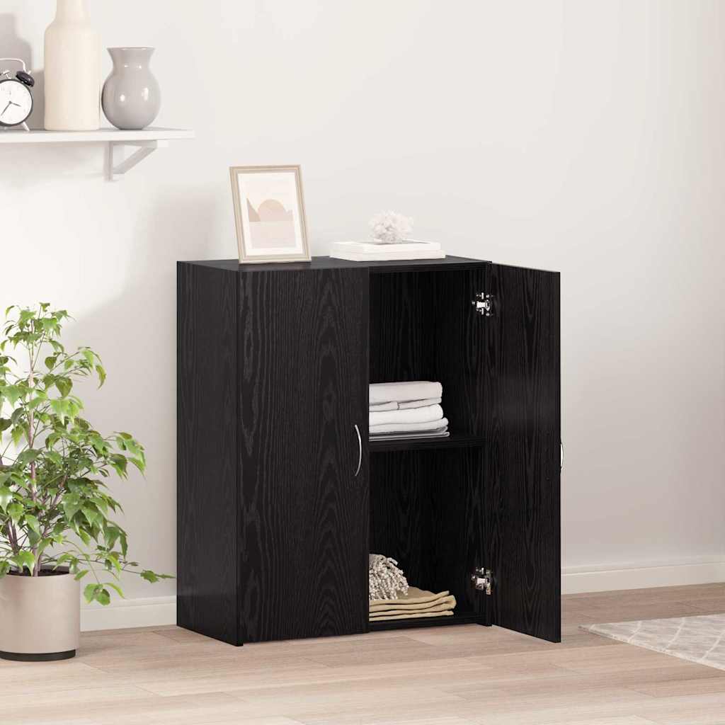 vidaXL Biurowa szafka Czarny dąb 70 x 32 x 77.5 cm Drewno inżynieryjne
