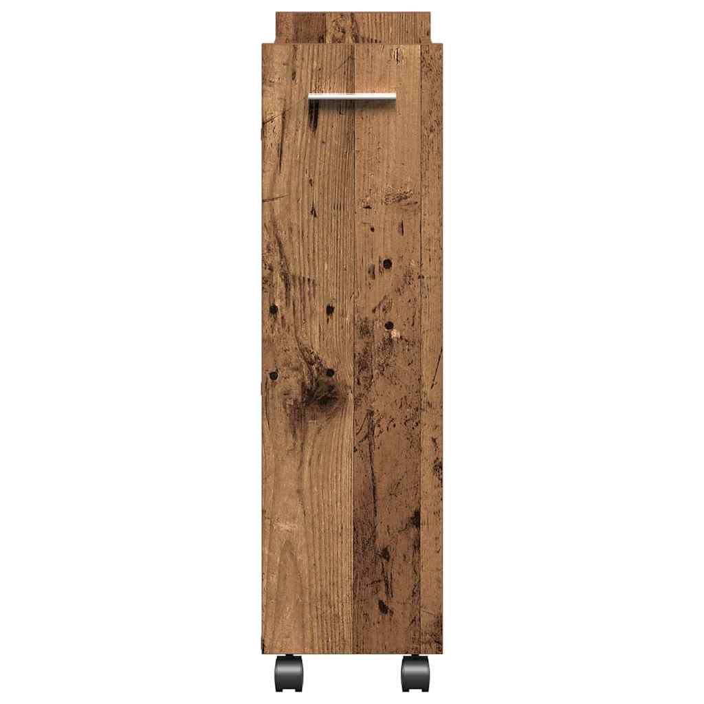 vidaXL Szafkowy z kołem Stare drewno 60 x 22 x 79 cm