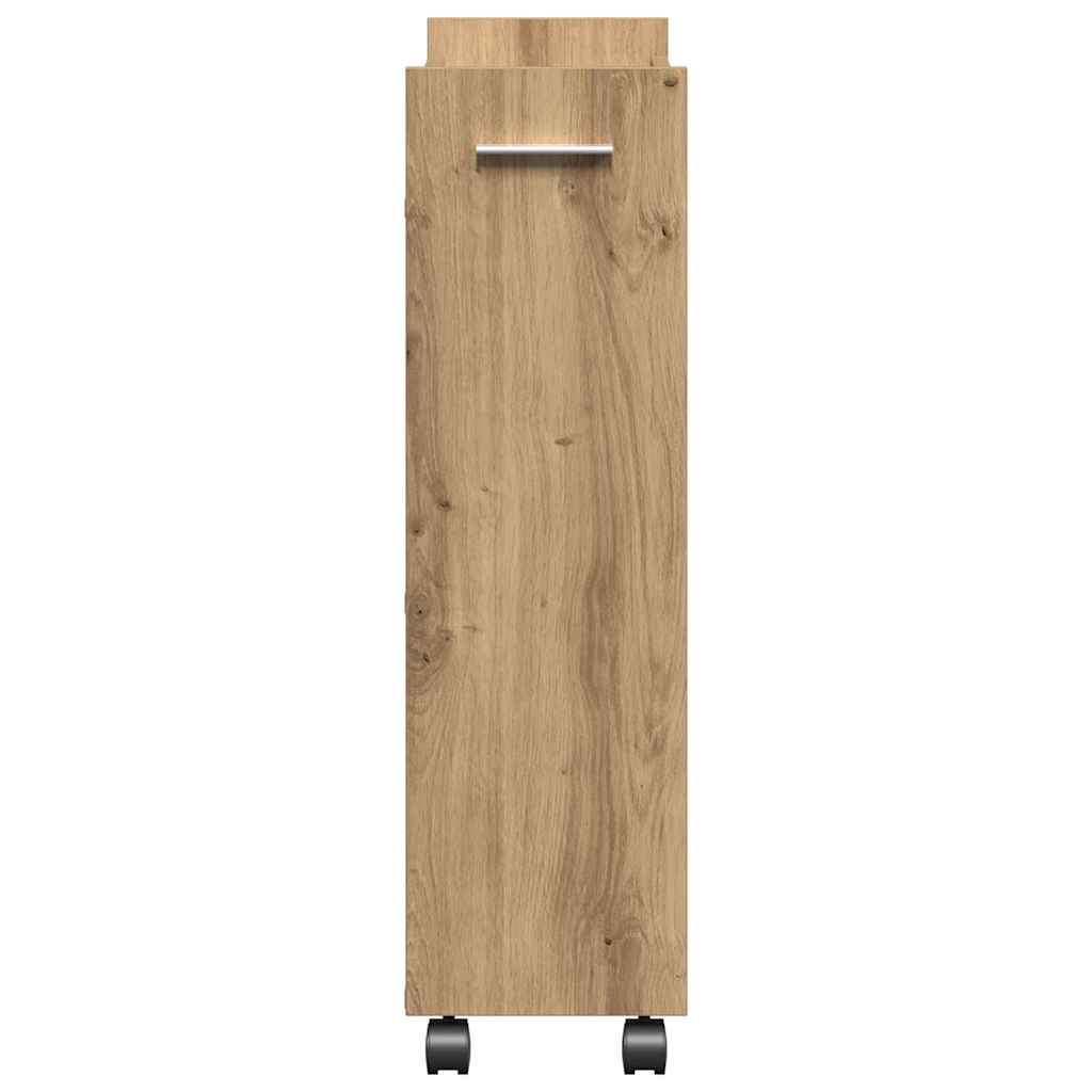 vidaXL Szafkowy z kołem Dąb rzemieślniczy 60 x 22 x 79 cm