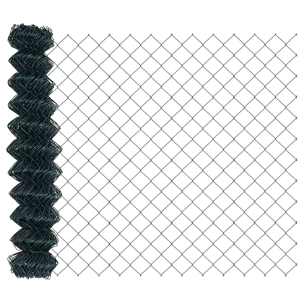 vidaXL Ogrodzenie łańcuchowe 10 x 1,2 m Stal Zielony