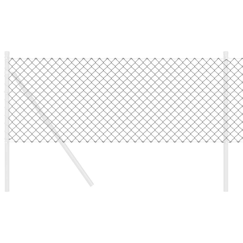 vidaXL Ogrodzenie łańcuchowe 10 x 0,6 m Stal Szary