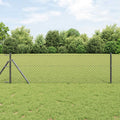 vidaXL Ogrodzenie łańcuchowe 25 x 0,6 m Stal Szary