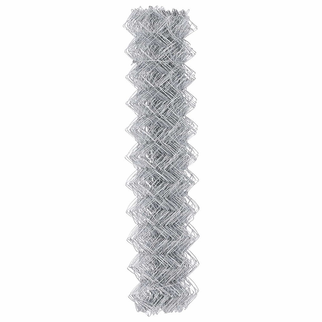 vidaXL Ogrodzenie łańcuchowe 10 x 1,2 m Stal galwanizowana Srebrny