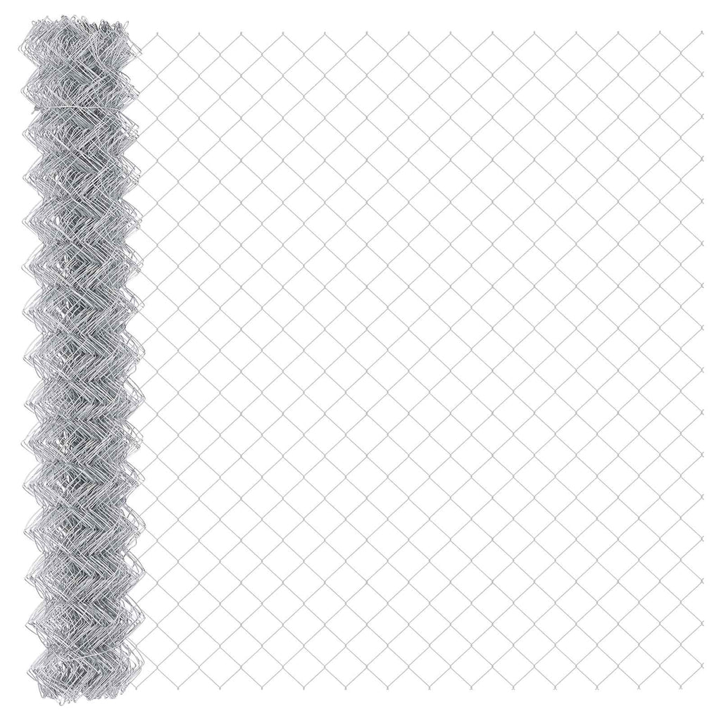 vidaXL Ogrodzenie łańcuchowe 10 x 1,5 m Stal galwanizowana Srebrny