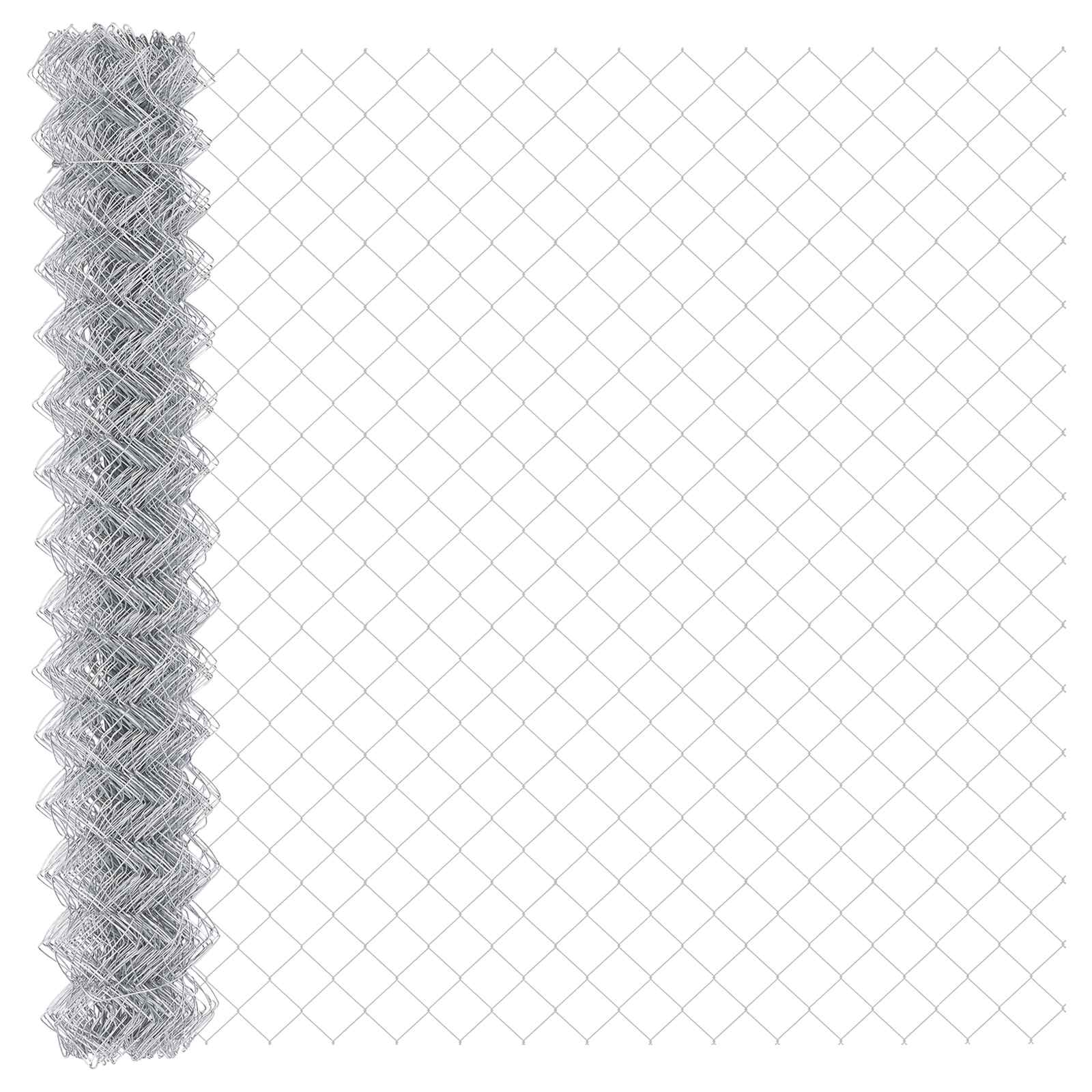 vidaXL Ogrodzenie łańcuchowe 10 x 1,6 m Stal galwanizowana Srebrny