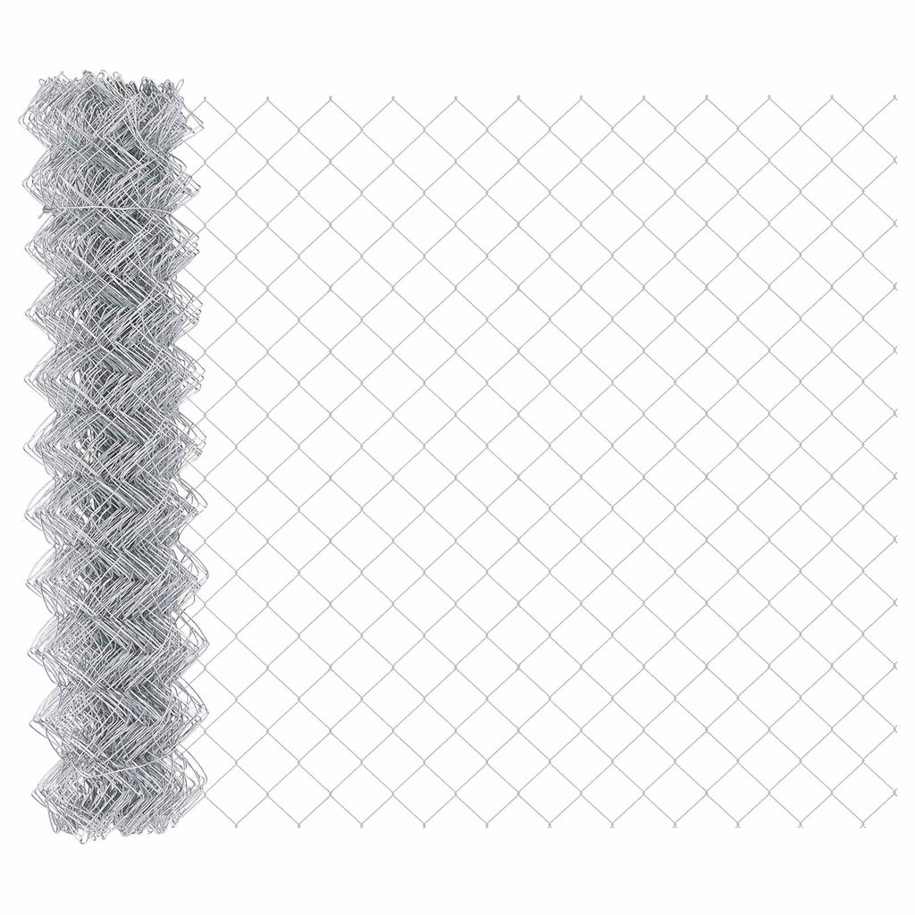 vidaXL Ogrodzenie łańcuchowe 10 x 1,2 m Stal galwanizowana Srebrny