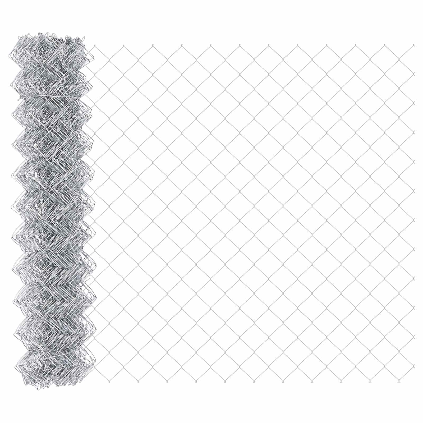 vidaXL Ogrodzenie łańcuchowe 10 x 1,2 m Stal galwanizowana Srebrny