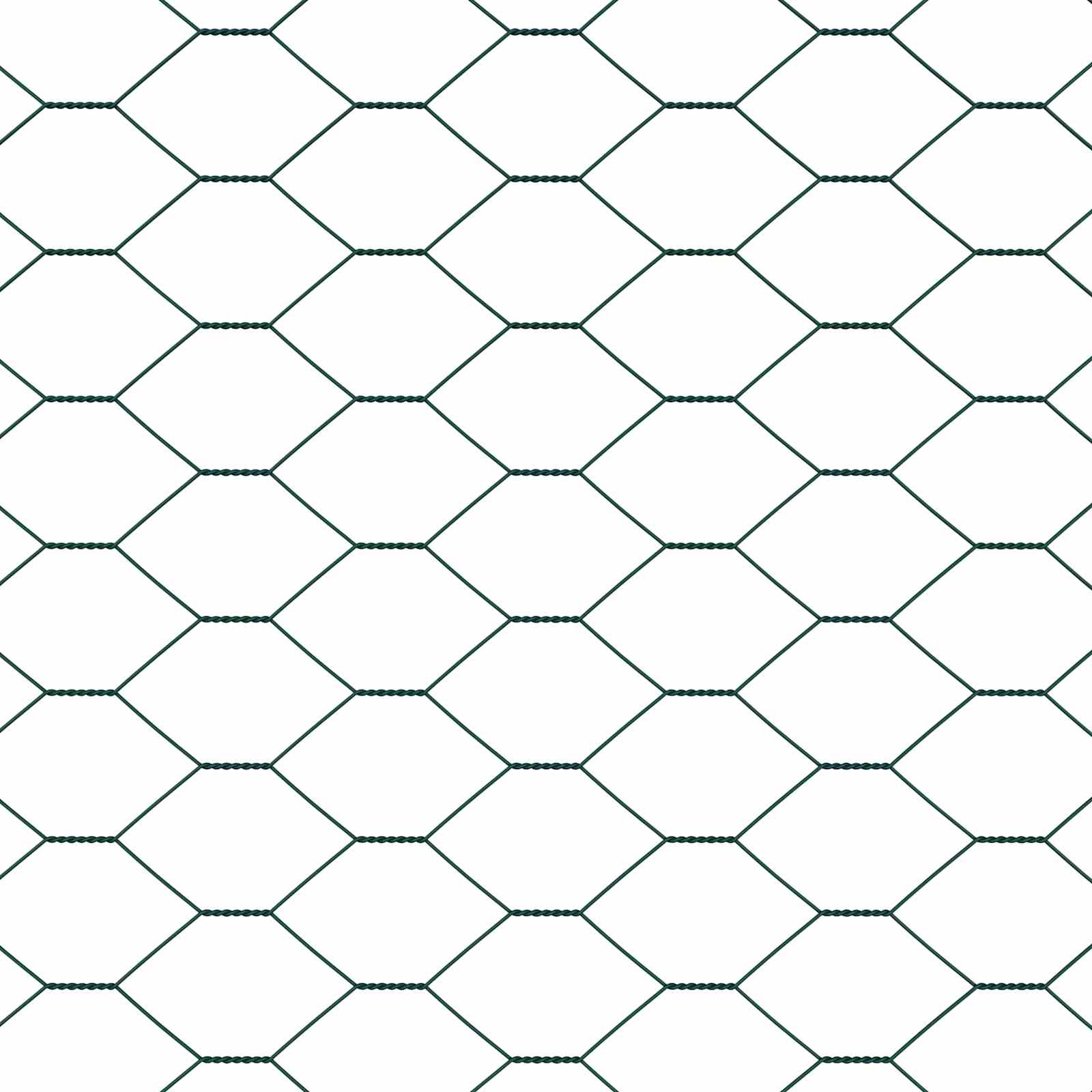 vidaXL Ogrodzenie heksagonalne Zielony 0.4 x 10 m Stal