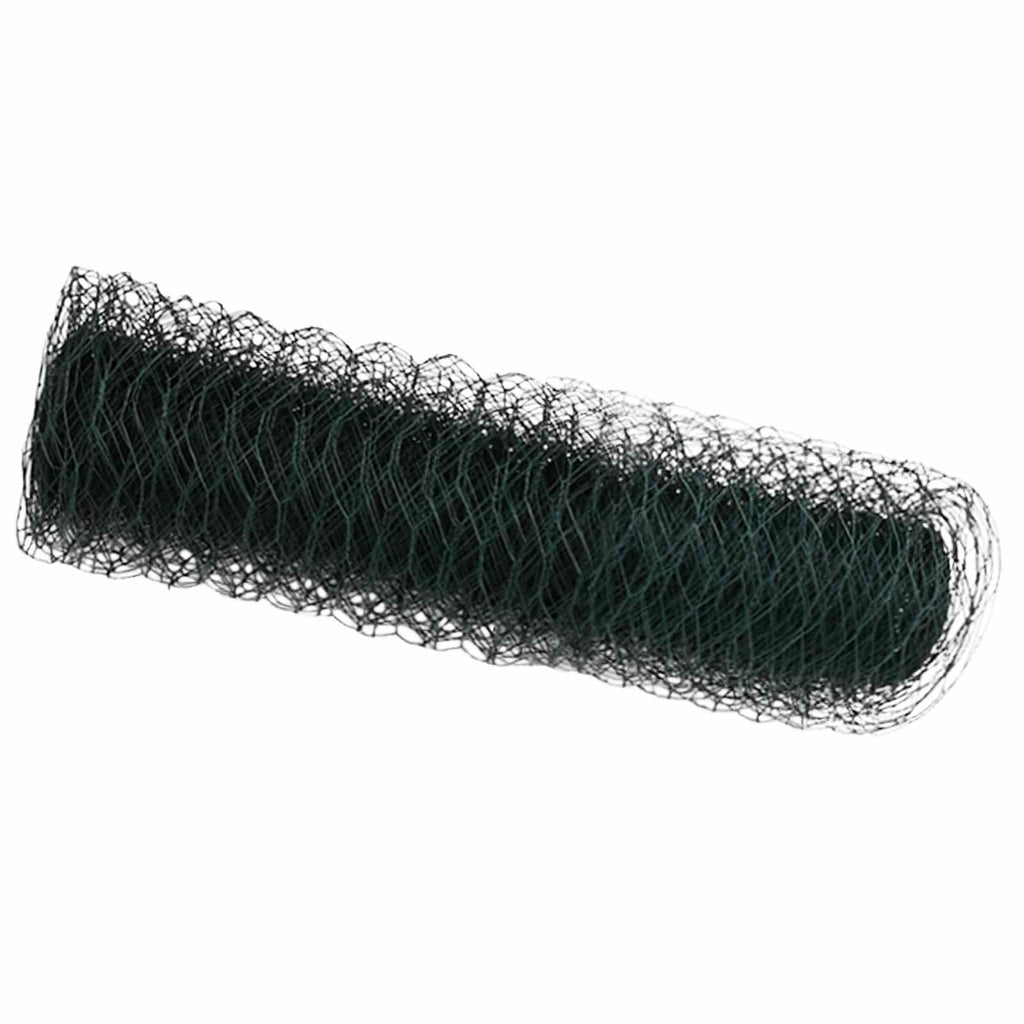 vidaXL Ogrodzenie heksagonalne Zielony 0,6 x 10 m PVC