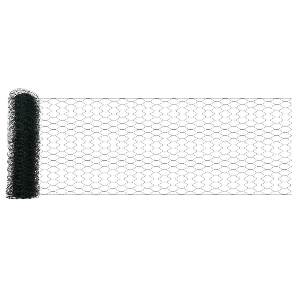 vidaXL Ogrodzenie heksagonalne Zielony 0,6 x 10 m PVC