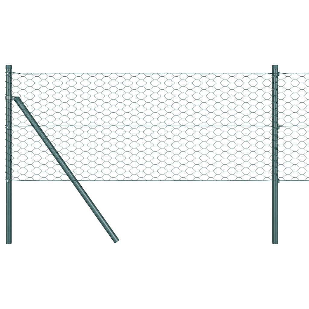 vidaXL Ogrodzenie heksagonalne Zielony 0,6 x 10 m PVC