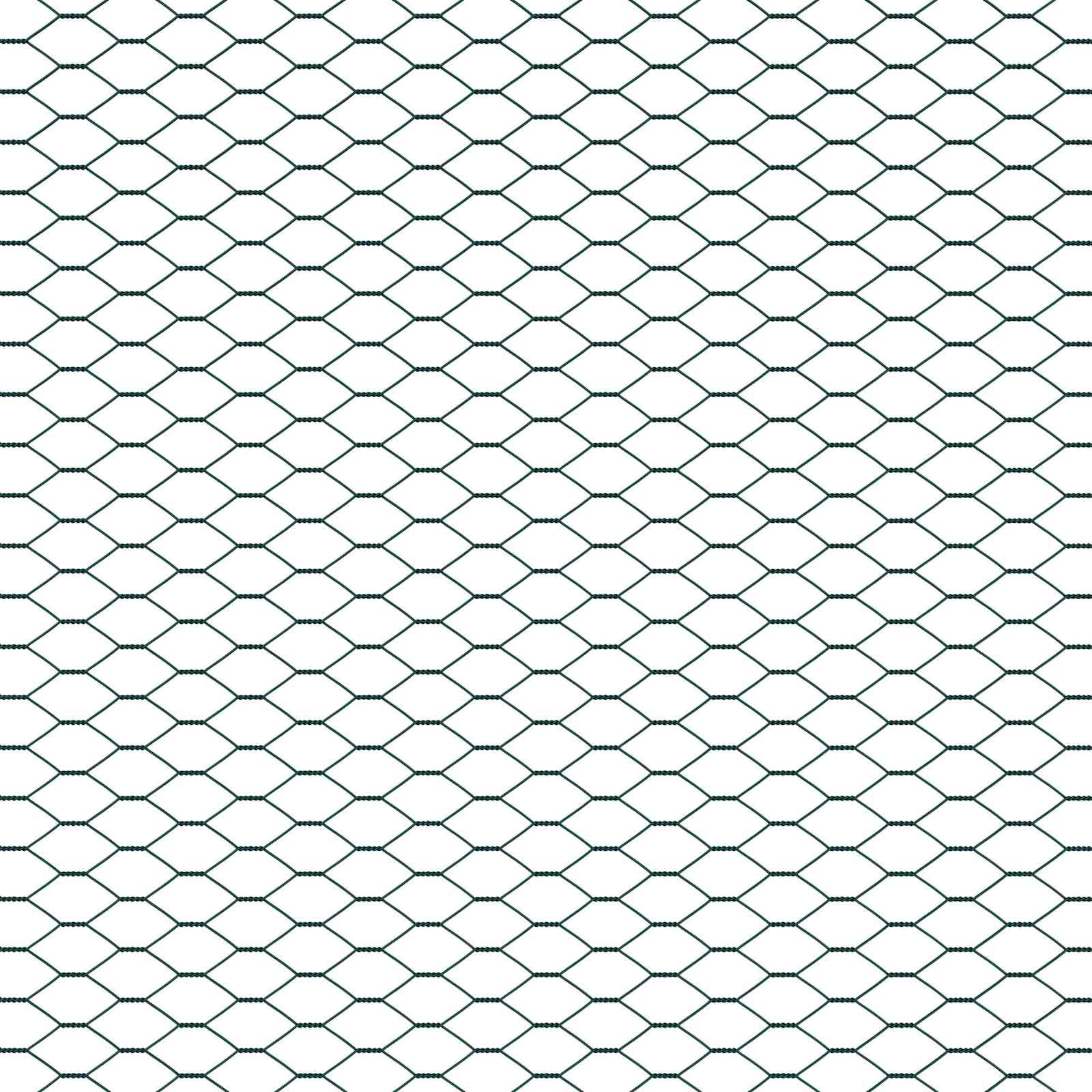 vidaXL Ogrodzenie heksagonalne Zielony 1,2 x 10 m PVC