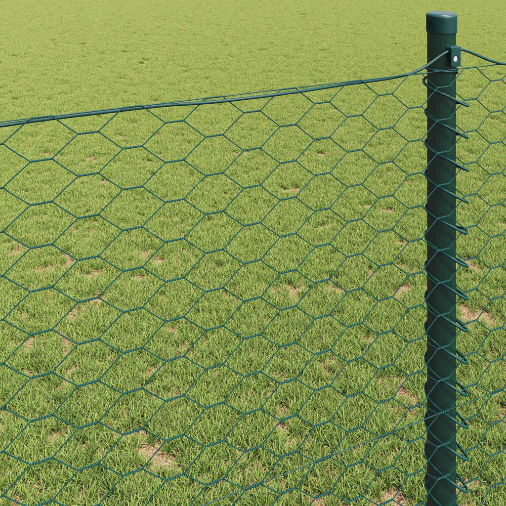 vidaXL Ogrodzenie heksagonalne Zielony 1,2 x 10 m PVC