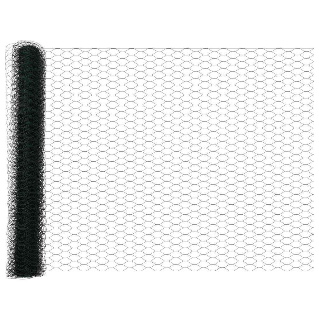 vidaXL Ogrodzenie heksagonalne Zielony 1,4 x 10 m PVC