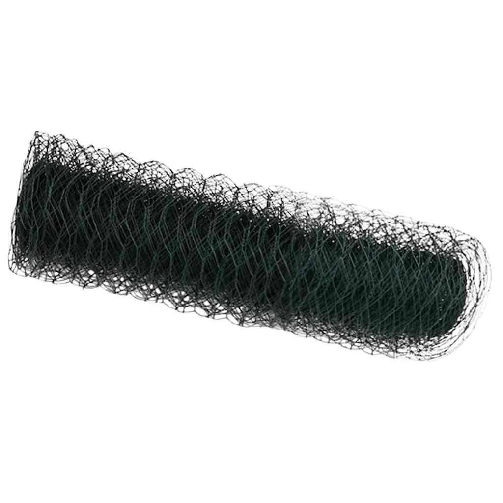 vidaXL Ogrodzenie heksagonalne Zielony 0,6 x 50 m PVC