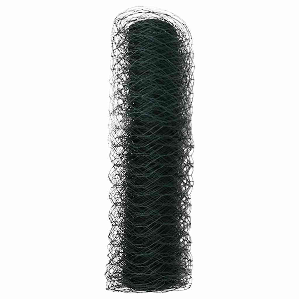 vidaXL Ogrodzenie heksagonalne Zielony 0,8 x 50 m PVC