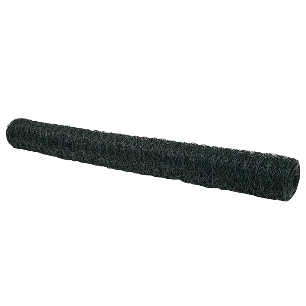 vidaXL Ogrodzenie heksagonalne Zielony 1,6 x 50 m PVC