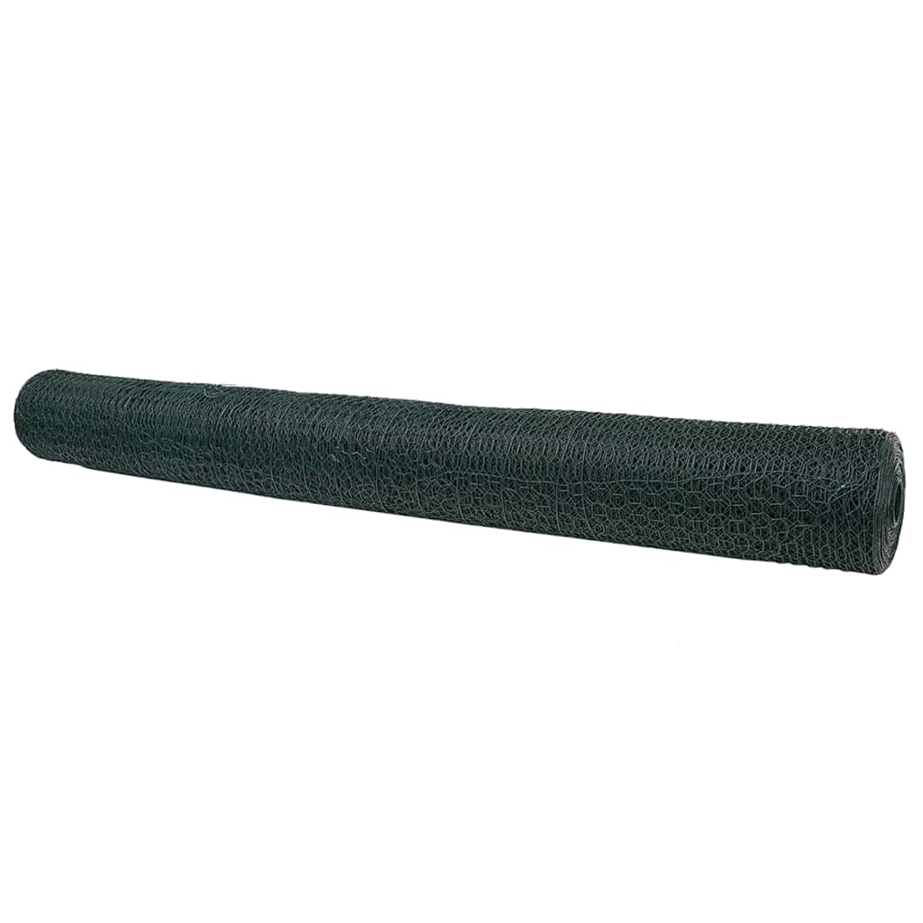 vidaXL Ogrodzenie heksagonalne Zielony 1 x 100 m PVC