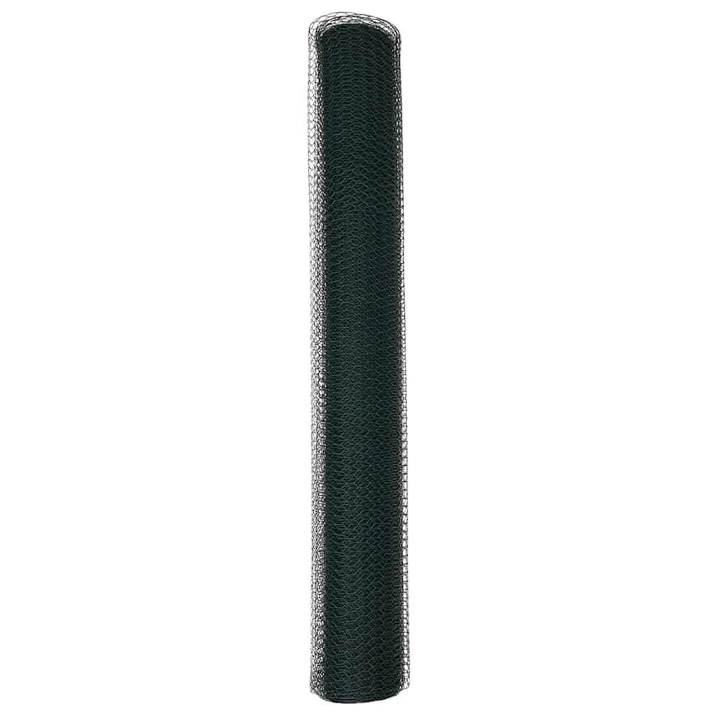 vidaXL Ogrodzenie heksagonalne Zielony 1 x 100 m PVC