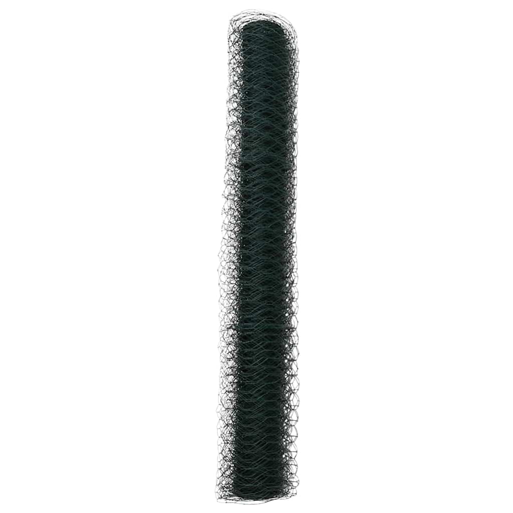 vidaXL Ogrodzenie heksagonalne Zielony 1,4 x 100 m PVC