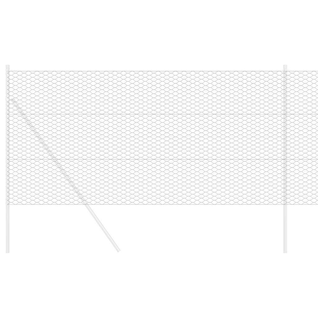 vidaXL Ogrodzenie heksagonalne Szary 1,4 x 10 m PVC