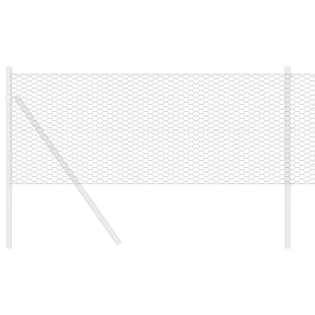 vidaXL Ogrodzenie heksagonalne Szary 0,6 x 25 m PVC