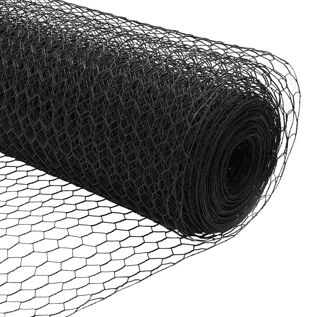 vidaXL Ogrodzenie heksagonalne Szary 1,4 x 25 m PVC
