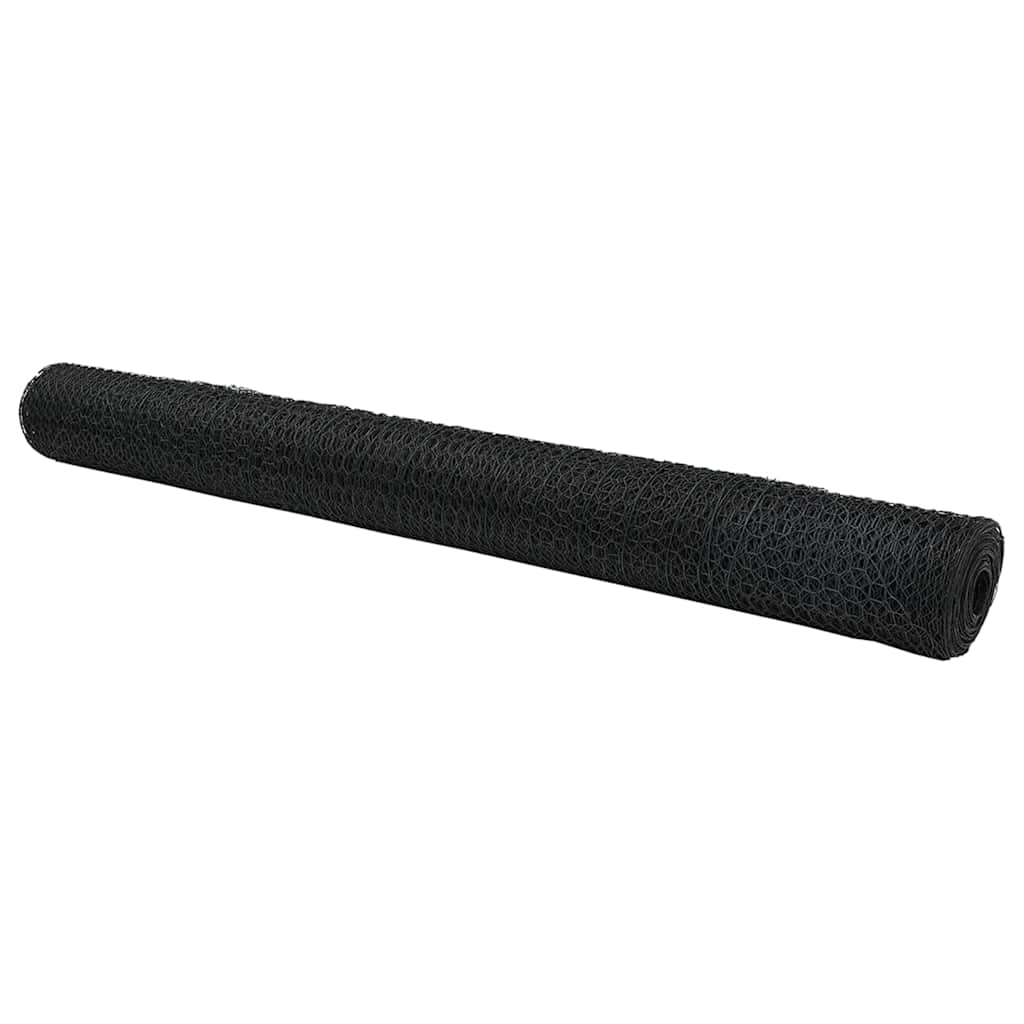 vidaXL Ogrodzenie heksagonalne Szary 1,4 x 25 m PVC