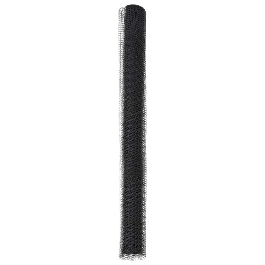 vidaXL Ogrodzenie heksagonalne Szary 1,6 x 25 m PVC