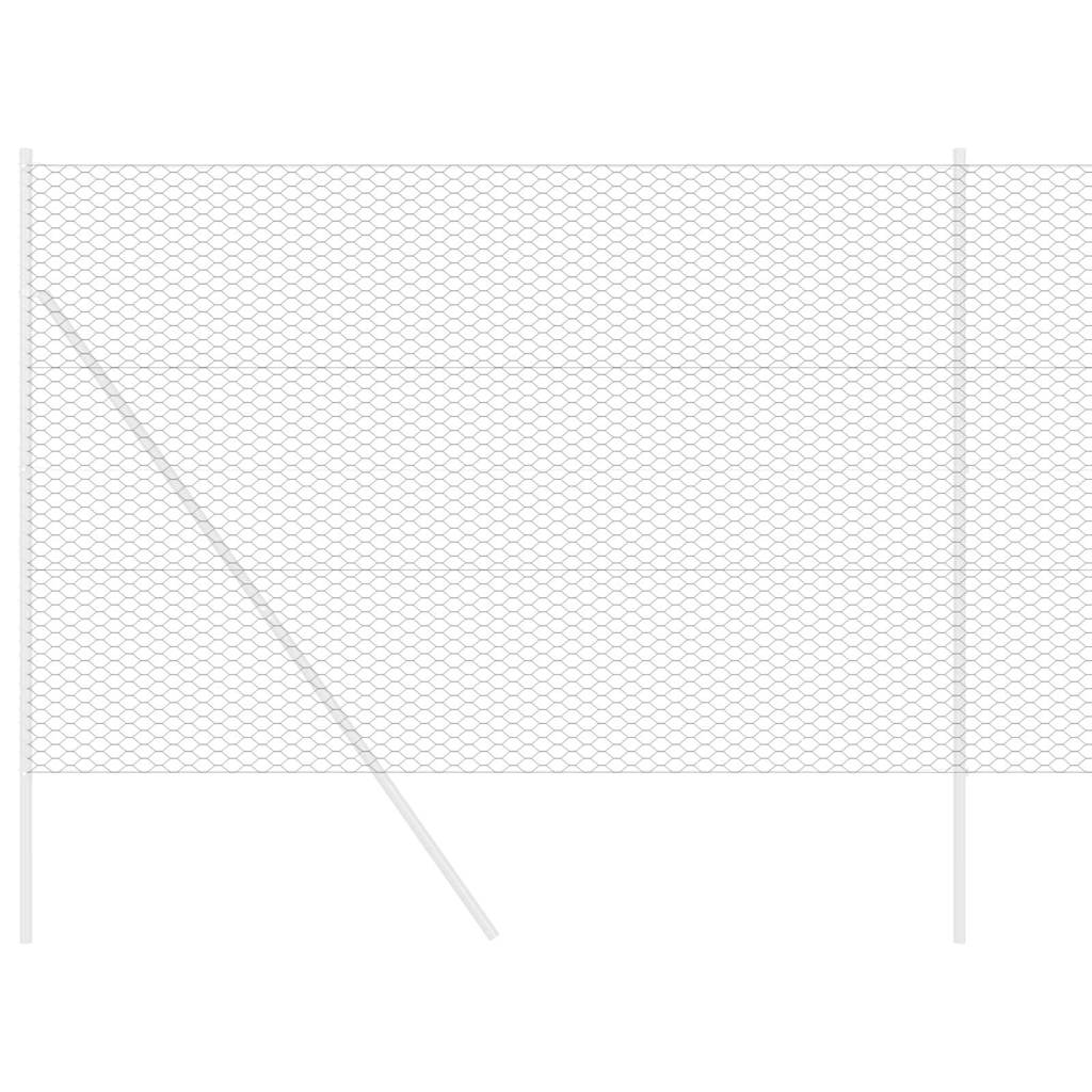 vidaXL Ogrodzenie heksagonalne Szary 1,6 x 25 m PVC