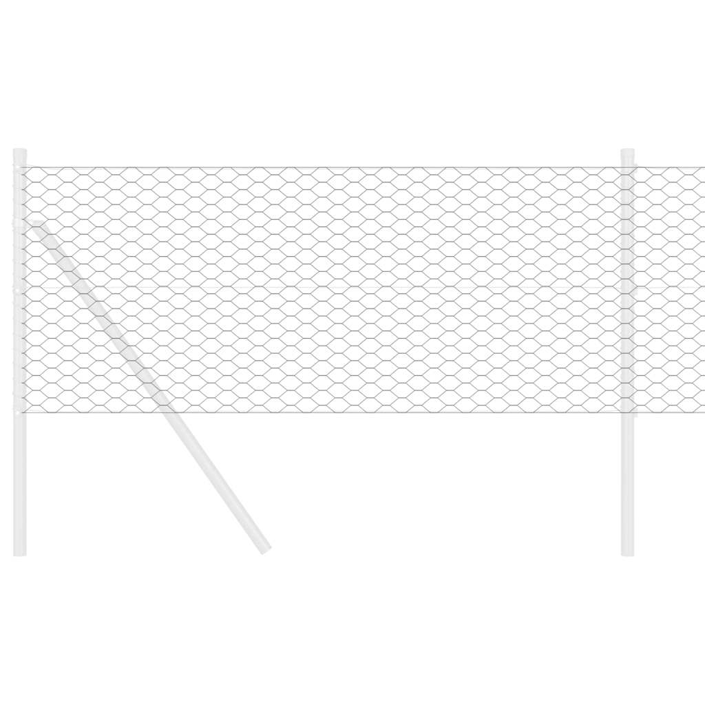 vidaXL Ogrodzenie heksagonalne Szary 0,4 x 50 m PVC