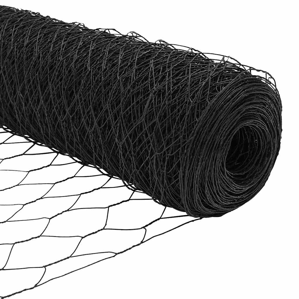 vidaXL Ogrodzenie heksagonalne Szary 0,8 x 50 m PVC