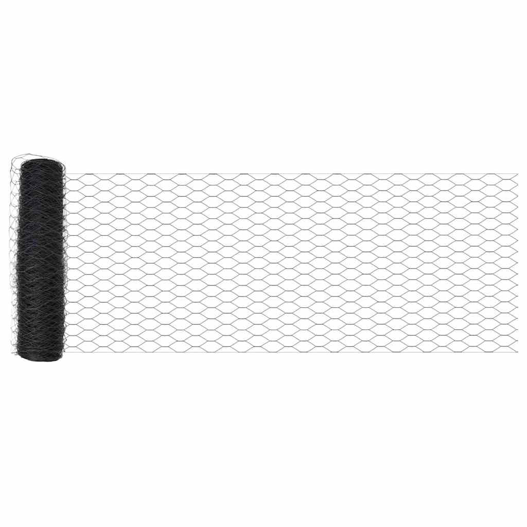 vidaXL Ogrodzenie heksagonalne Szary 0,5 x 100 m PVC