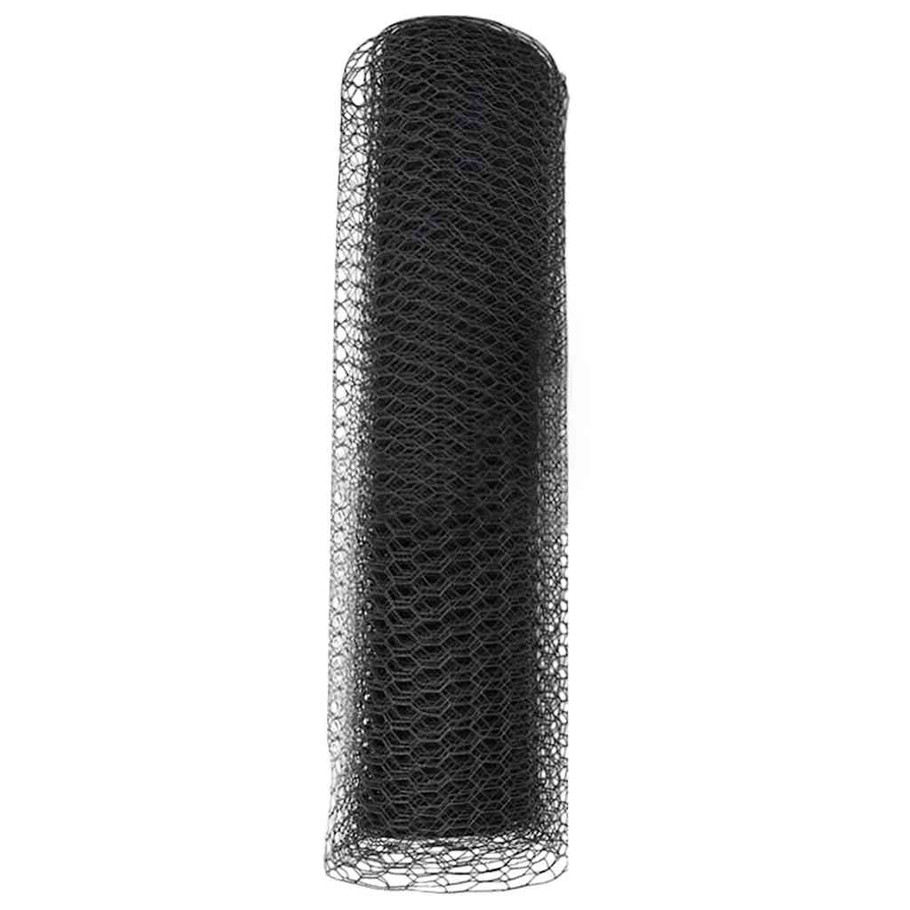 vidaXL Ogrodzenie heksagonalne Szary 0,6 x 100 m PVC