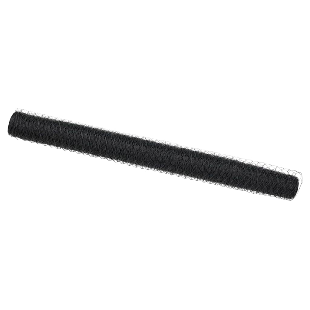 vidaXL Ogrodzenie heksagonalne Szary 1,5 x 100 m PVC