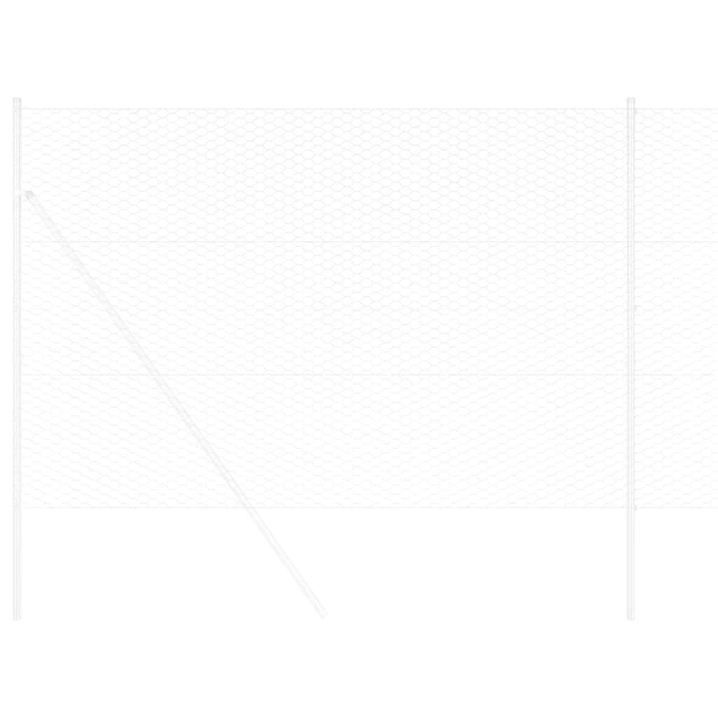 vidaXL Ogrodzenie heksagonalne Srebrny 1,5 x 10 m Stal galwanizowana